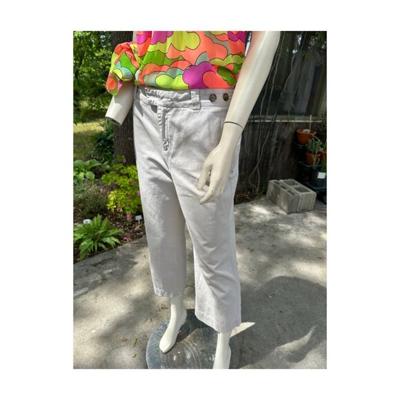 Y2K Tommy Hilfiger Belt Back Trousers Pants Suspender Buttons Straight Leg - Picture 10 of 12